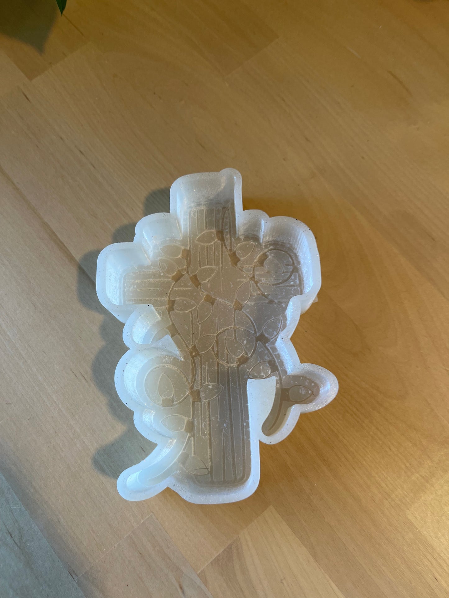 Cross with Christmas Lights