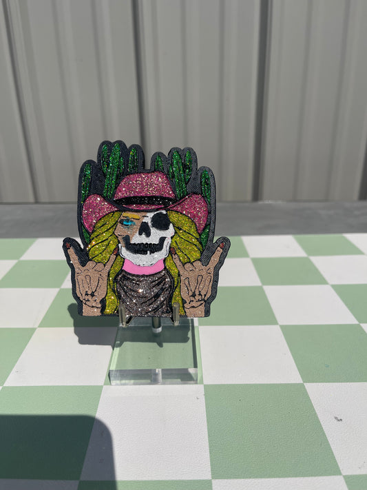 Cowgirl Skeleton (Pink Cowboy Hat)