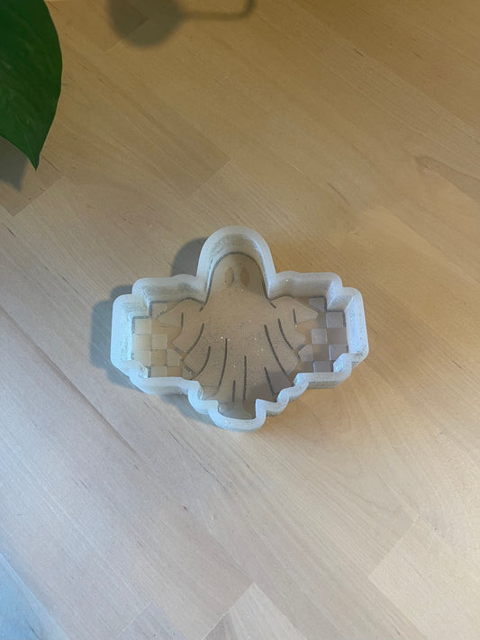 Ghost with Checkered Background