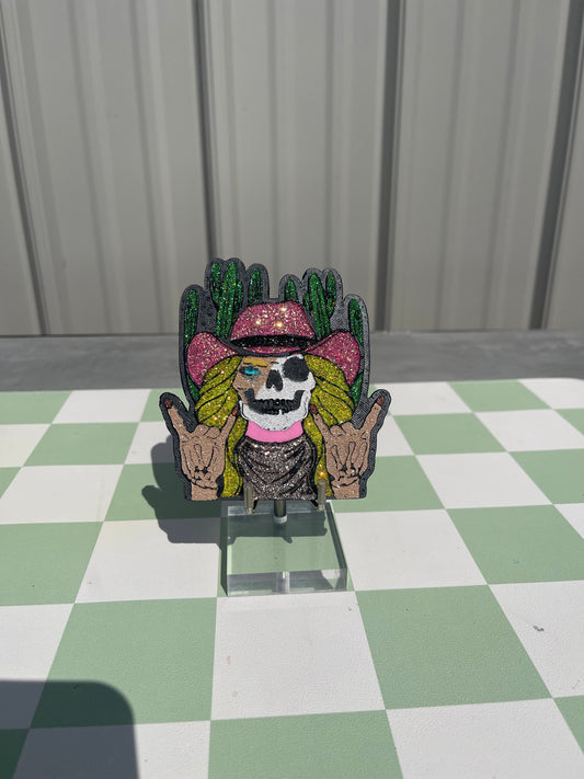 Cowgirl Skeleton (Pink Cowboy Hat)